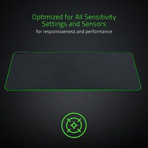 Razer Goliathus Extended Chroma Gaming Mousepad: Customizable Chroma RGB Lighting - Soft, Cloth Material - Balanced Control & Speed - Non-Slip Rubber Base - Classic Black