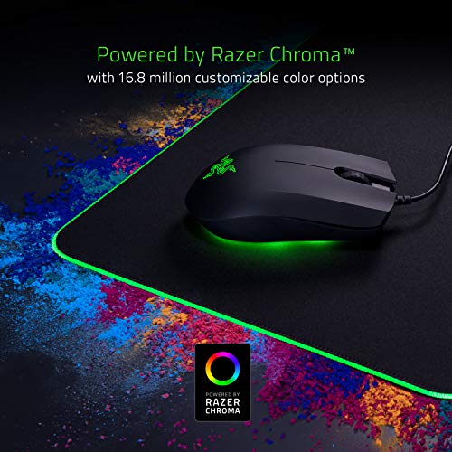 Razer Goliathus Extended Chroma Gaming Mousepad: Customizable Chroma RGB Lighting - Soft, Cloth Material - Balanced Control & Speed - Non-Slip Rubber Base - Classic Black