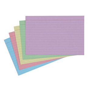 Amazon Basics Ruled Color Index Cards, 4" x 6", 300 Cards