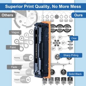 414A 414X Toner Cartridges (with OEM Chip) Compatible Replacement for HP 414A W2020A 414X W2020X Work with Color Laserjet Pro MFP M479fdw M479fdn M454dw M454dn Printer