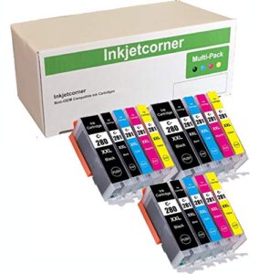 inkjetcorner compatible ink cartridges replacement for pgi-280xxl cli-281xxl pgi 280 xxl cli 281 for use with tr8620a tr8622a tr8620 tr8622 ts6320 ts9520 ts702a tr8520 ts6220 tr7520 (15-pack)