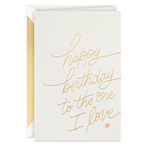 hallmark signature birthday card for husband, wife, boyfriend, girlfriend (one i love) (5rzh2202)
