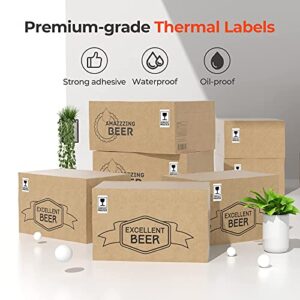 MUNBYN 2.25 in x 1.25 Inch Direct Thermal Labels, Self-Adhesive Address Shipping Thermal Stickers, BPA&BPS Free Barcode Thermal Papers-1 Roll,1000 Labels