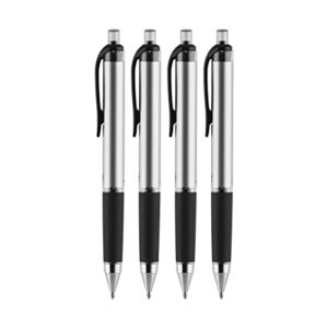 Signo 207 Impact RT Gel Pens, Professional Black Ink, Gel Ink Pens with 1.0mm Bold Points, Gel Pen Pack of 4, Black Pen for Office Supplies, School Supplies, & Home Supplies, Black Gel Ink Pens Bulk