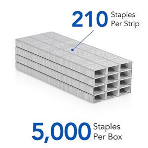 Swingline SWI79350 Standard Staples, 210/Strip, 5000/Box, Silver