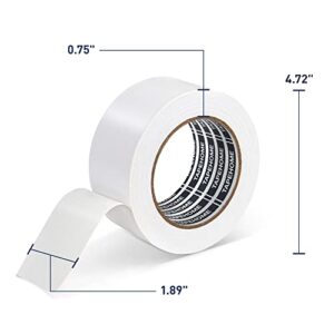 Duct Tape Heavy Duty White - 1.88 Inches x 35 Yards Waterproof Multi Purpose Large Duct Tape Bulk Strong Industrial Max Strength Wide Adhesive Tape for Indoor or Outdoor Use,Repair,Tear by Hand