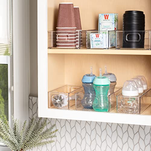 bHome & Co Clear Plastic Storage Bins - Pantry Organization and Storage Containers Small Stackable Clear Storage Bins Containers for Organizing - Kitchen Organization - Fridge Pantry Organizer Bins