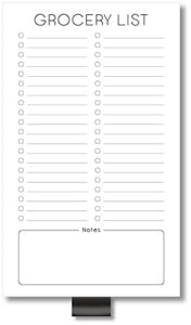 evercio grocery list magnetic notepad for refrigerator | for shopping lists fun memo note pad for fridge | funny office gift for coworkers | 4.5×7.5 inches, 50 sheets