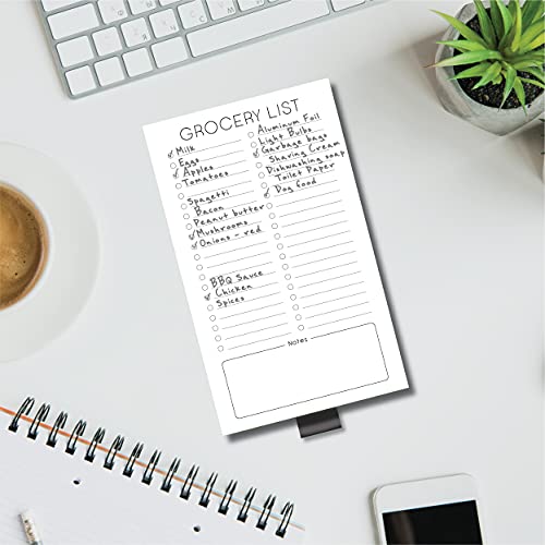 Evercio Grocery List Magnetic Notepad for Refrigerator | For Shopping Lists Fun Memo Note Pad for Fridge | Funny Office Gift for Coworkers | 4.5x7.5 Inches, 50 Sheets