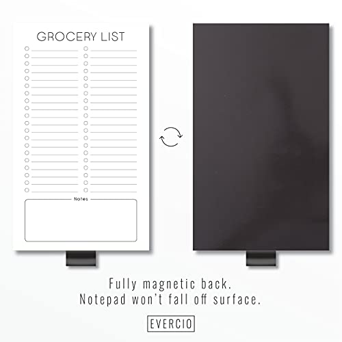 Evercio Grocery List Magnetic Notepad for Refrigerator | For Shopping Lists Fun Memo Note Pad for Fridge | Funny Office Gift for Coworkers | 4.5x7.5 Inches, 50 Sheets