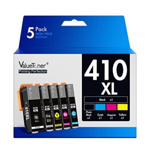 valuetoner remanufactured ink cartridge replacement for epson 410xl 410 xl t410xl high yield to use with expression xp-7100 xp-530 xp-630 xp640 xp-830 xp635 printer (5-pack)