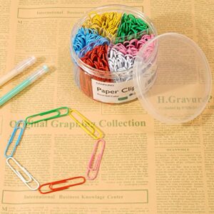 DANRONG Jumbo Paper Clips,265 PCS (2 Inch) Large Paperclips Colorful Clips for Paperwork Ideal for Home, School and Office Use Colored