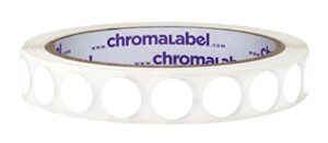 chromalabel 0.50 inch round label removable color code dot stickers, 1000 labels per roll, white