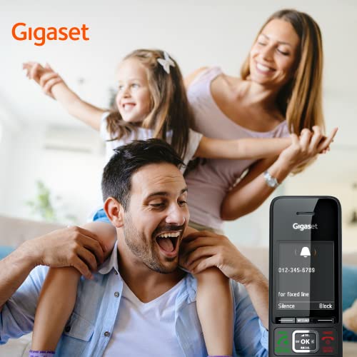 Gigaset Comfort 552A Trio - 3 Cordless Phones - Answering Machine - Made in Germany - Elegant Design - Hands-Free Mode - Comfort Call Protection - Big Phone Book, Titanium-Black