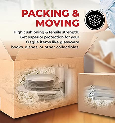 Newsprint Packing Paper Sheets for Moving, Shipping, Box Filler, Wrapping and Protecting Fragile Items 1.3 Lbs (50 Sheets, 26” x 15”)