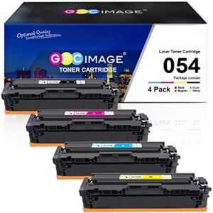 gpc image compatible toner cartridge replacement for canon 054 crg-054 054h to use with color imageclass mf644cdw lbp622cdw mf642cdw mf640c lbp620 toner printer (1 black, 1 cyan, 1 magenta, 1 yellow)