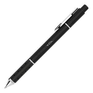 TUL® GL Series Retractable Gel Pens, Medium Point, 0.7 mm, Black Barrel, Black Ink, Pack Of 12 Pens