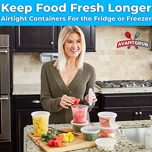Deli Grade, BPA Free 32oz Plastic Containers with Lids, 12ct. Leakproof, Microwavable Portion Container for To-Go Orders, Food Prep and Storage. Reusable Takeout Cups for Restaurant, Cafe and Catering