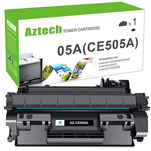 Aztech Compatible Toner Cartridge Replacement for HP 05A CE505A HP Laserjet P2035 P2035N P2055DN Printer (Black, 1-Pack)