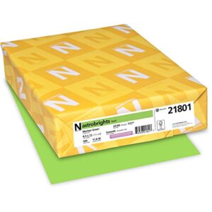 neenah astrobrights premium color paper, 24 lb, 8.5 x 11 inches, 500 sheets, martian green (wau21801)