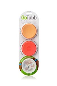 humangear gotubb, 3-pack, medium, (2oz), clear/orange/red