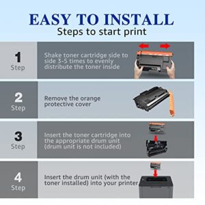 HaloFox Compatible Toner-Cartridge Replacement for Brother TN850 TN 850 TN-850 TN820 TN-820 TN 820 for HL-L6200DW MFC-L5900DW MFC-L5850DW MFC-L5700DW MFC-L6800DW HL-L5200DW Printer (Black, 4-Pack)