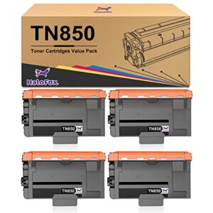 halofox compatible toner-cartridge replacement for brother tn850 tn 850 tn-850 tn820 tn-820 tn 820 for hl-l6200dw mfc-l5900dw mfc-l5850dw mfc-l5700dw mfc-l6800dw hl-l5200dw printer (black, 4-pack)