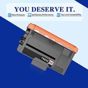 HaloFox Compatible Toner-Cartridge Replacement for Brother TN850 TN 850 TN-850 TN820 TN-820 TN 820 for HL-L6200DW MFC-L5900DW MFC-L5850DW MFC-L5700DW MFC-L6800DW HL-L5200DW Printer (Black, 4-Pack)