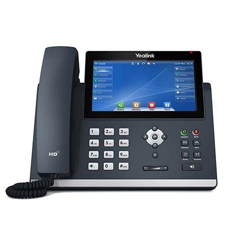 Yealink SIP-T48U IP Phone [5 Pack] 7-Inch Color Touch Screen Display, 16 Lines. Dual USB Ports, Dual-Port Gigabit Ethernet, PoE, Power Adapter Not Included (SIP-T48U)