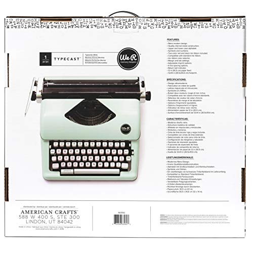 Typecast Retro Typewriter by We R Memory Keepers | Mint 49.5 x 19.8 x 39.6 cm