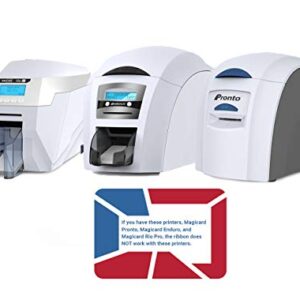Magicard 300 Printer MC300YMCKO Color Ribbon - YMCKO - 300 Prints with Bodno Premium CR80 30 Mil Graphic Quality PVC Cards - Qty 300