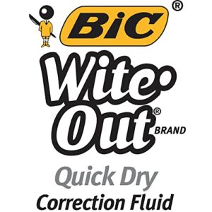 Bic Wite-Out Quick Dry Correction Fluid - 2 pack - white color writeout - white-out