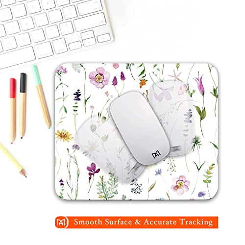 Armanza Square Mouse Pad Beautiful Flowers Plants, Personalized Premium-Textured Custom Mouse Mat Design , Washable Mousepad Lycra Cloth , Non-Slip Rubber Base Computer Mouse Pads for Wireless Mouse