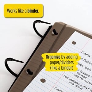 Five Star Flex Hybrid NoteBinder, 1-1/2 Inch Binder with Tabs, Notebook and 3-Ring Binder All-in-One, Black (29324AA2)