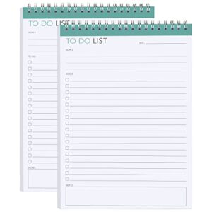 to do list notepad daily planner notepad 60 tear papers with checklist, 8 x 11 inch work personal writing pad. 2 -pack