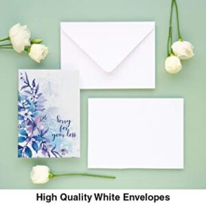 Dessie Unique Sympathy Cards With Greetings Inside, Envelopes and Matching Sealing Stickers. Includes Sturdy Storage Box, 30 Large Cards