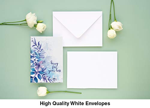 Dessie Unique Sympathy Cards With Greetings Inside, Envelopes and Matching Sealing Stickers. Includes Sturdy Storage Box, 30 Large Cards