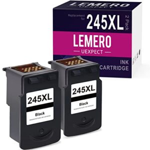 245xl ink cartridge lemerouexpect remanufactured ink cartridge replacement for canon pg-245 xl black ink for pixma tr4520 mx492 mg2522 mx490 ts3122 ts202 ts3322 mg2525 mg2520 mg3022 tr4522 printer 2p