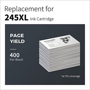 245XL Ink Cartridge LemeroUexpect Remanufactured Ink Cartridge Replacement for Canon PG-245 XL Black Ink for Pixma TR4520 MX492 MG2522 MX490 TS3122 TS202 TS3322 MG2525 MG2520 MG3022 TR4522 Printer 2P