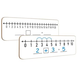 dry erase number line board 4”x12” inch lapboard double sided white board featuring 0-10 number line on one side 0-20 on the other for students desk