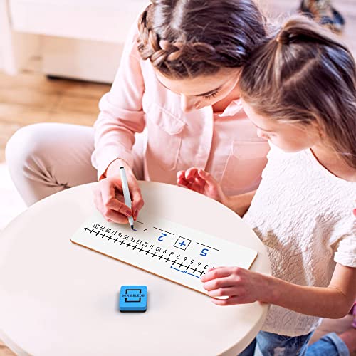 Dry Erase Number Line Board 4”x12” Inch Lapboard Double Sided White Board Featuring 0-10 Number Line On One Side 0-20 On The Other for Students Desk