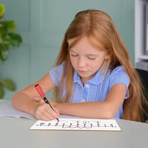 Dry Erase Number Line Board 4”x12” Inch Lapboard Double Sided White Board Featuring 0-10 Number Line On One Side 0-20 On The Other for Students Desk