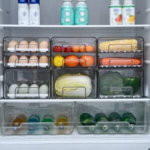 Egg Holder for Refrigerator 32 Grid Egg Basket Double Layer Egg Storage with Lids Multifunctional Food Organizer Reusable Fruit Vegetables Meal Fresh Container (Egg Container)