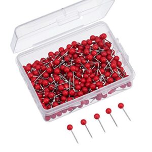 map tacks push pins small size 300 packs (red, 1/8 inch)