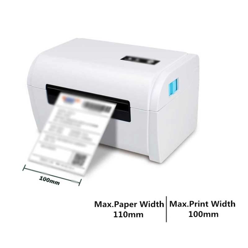 SLNFXC 4 Inch Shipping Label Maker Address Barcode Width 40-110mm Sticker USB Bluetooth High Speed Thermal Printer