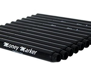 Money Marker (12 Counterfeit Pens) - Counterfeit Bill Detector Pen with Upgraded Chisel Tip - Detects Fake Counterfit Bills, Universal Currency Detectors Pack