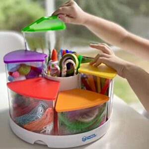 Create-a-Space See-Thru Spinning Bins, Classroom Organization, School Supplies Organizer, Desk Organization, Pen Holder, 14 Pieces