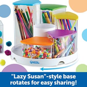 Create-a-Space See-Thru Spinning Bins, Classroom Organization, School Supplies Organizer, Desk Organization, Pen Holder, 14 Pieces