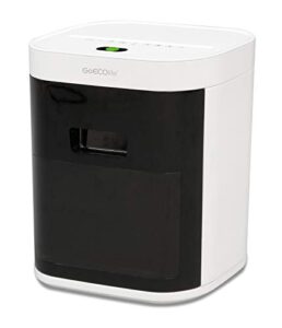 goecolife gmw103p limited edition 10-sheet limited edition high security microcut paper shredder – white din level p-4