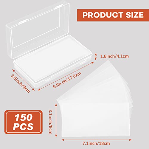 151 Pieces Currency Sleeves Bill Holder with Storage Case Plastic Paper Money Holders for Collectors Money Sleeves Protector